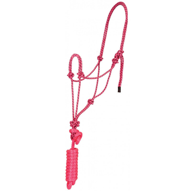 TK292984--Pk/Blk Halter Mountain Rope & Lead Mustang