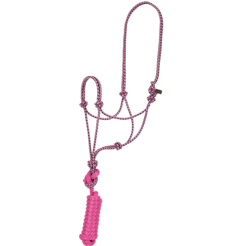 TK292984--Rasp/Blk Halter Mountain Rope & Lead Mustang