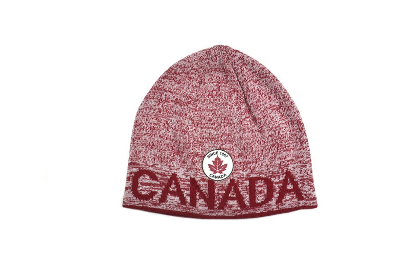 CL3-11564 Beanie Knit Red "Canada" Logo