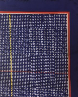 CLPLAID--Navy Scarf 100% Silk Solid "PLAID"