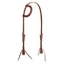 TK10-0336 Headstall Sliding Ear Brown Latigo Leather