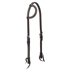 TK45-0106 Headstall TC 3/4" SL Ear Basket Tooled Studded