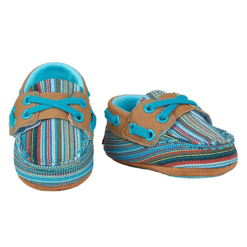 CL4424033-3-Brn Blu Shoes Baby Buckers " Olivia"
