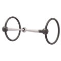 TK25-1884 Bit Snaffle Blk Steel w/Copper Inlay 3" O Ring