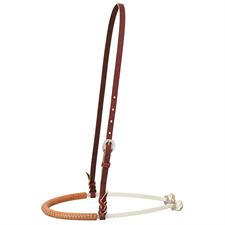 TK30-0144 Noseband Leather Cover Single Rope Rawhide Laced