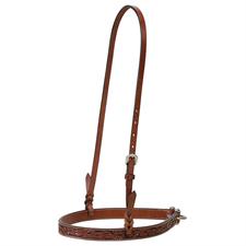TK45-0220 Noseband  - Carved Chestnut