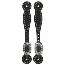 TK30-0296 Spur Straps Spotted Basketweave