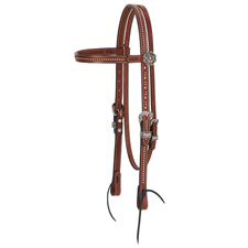 TK10-0350 Headstall Austin Brow Band Weaver Quick Tab