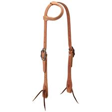TK10-0763 Headstall Sliding Ear Rough Out w/Spots