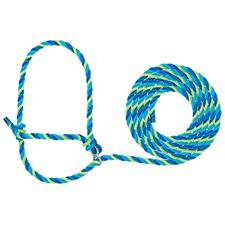 AC35-7910--H34 Halter Breaking Poly Rope - Dark Blue/Hurricane Blue/Lime Zest