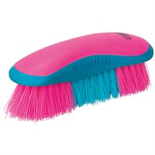 TK65-2059--Pnk Blue Brush Dandy Stiff Curved Plastic