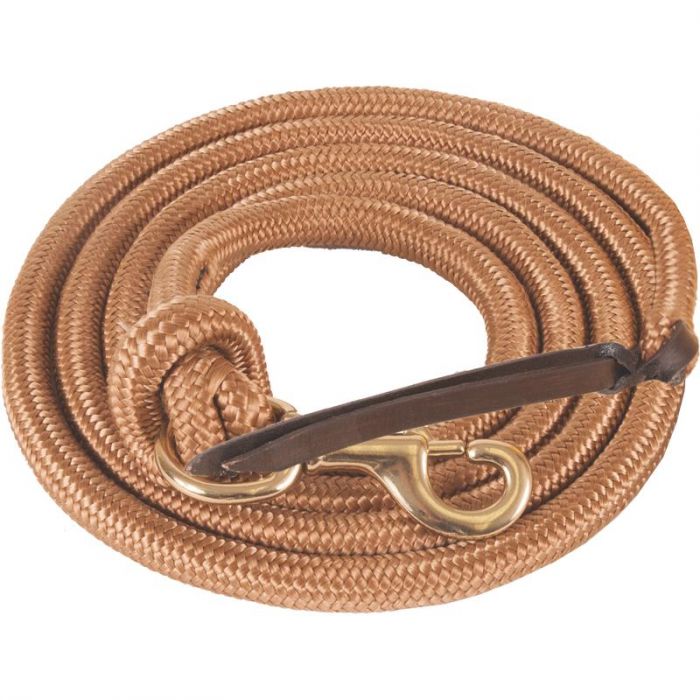TK25-6002-9'-Tan Lead Poly Cowboy Bolt Leather Popper