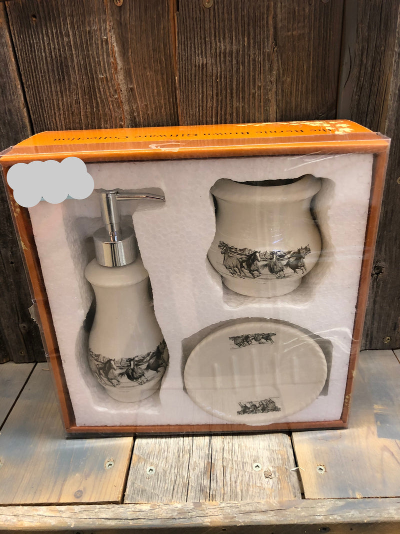 BG18010126--RunFree Bernie Brown Bath Set 3 Pc