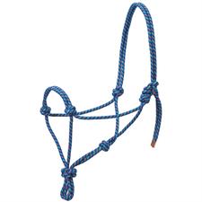 TK35-7799-R14-BL/Org/L Rope Halter Horse