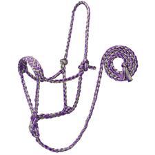 TK35-7820-Average-Pur/Gy Halter Braided Rope w/Lead