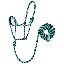 TK35-7820-Average-Mt/Blk Halter Braided Rope w/Lead