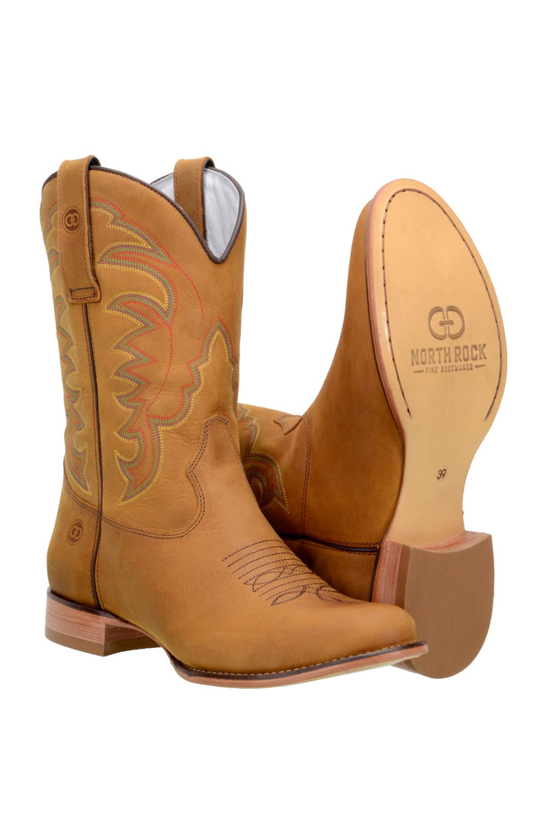 CL8170CASTOR Cowboy Boot Round Toe- Leather Sole