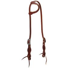 TK10018-10-01-02 Headstall Synergy 5/8" Sliding Ear Harvest Wheat Tooled Chestnut