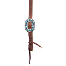 TK10036-01-05 Headstall Siding Ear Turq Stones Buckle