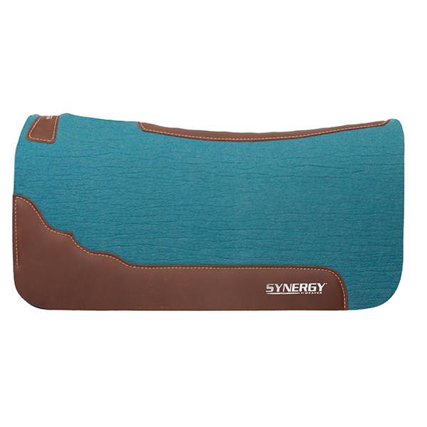 TK36007-5063-31x32-Turq Saddle Pad Synergy Contoured Steam Pressed Merino Wool Felt