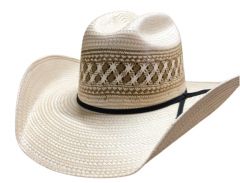 CL69335 Cowboy Hat Straw- Two Tone Sand 20X