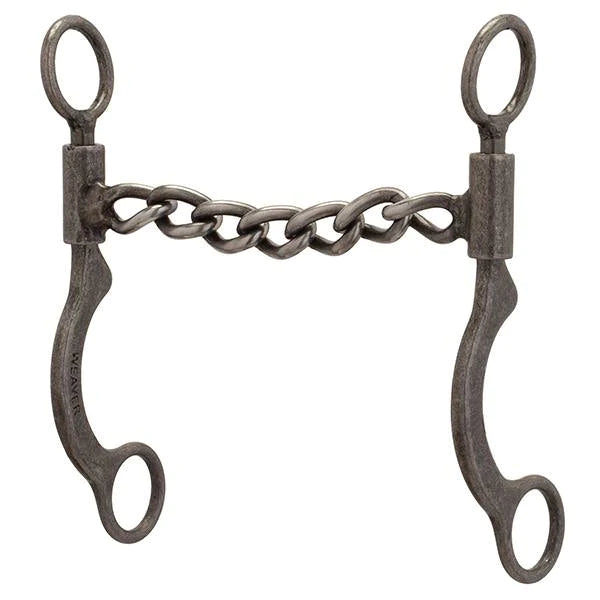 TK25005-04 Bit Pro Series Short 6-1/2" Cheek, Iron Chain Buffed Black