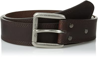 CLA10004631-50-Dk Brn Belt Ariat 1/2" Work Trip Stitch Dark Brown