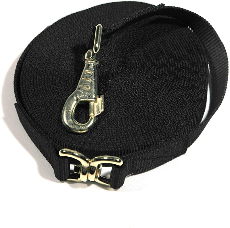 TK996-30"-Black Lunge Line w/ snap nylon 2.4 mm