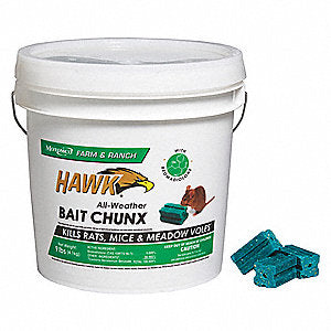 HG065-505 Hawk Bait Chunk Rodenticide .8kg pail