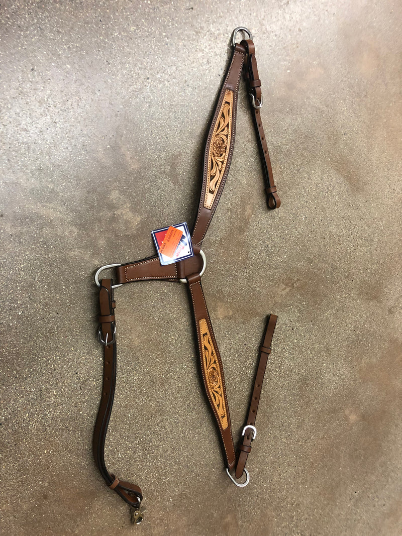 TKDZ5013 Breast Collar - Carved Leaf - Natural Inlay