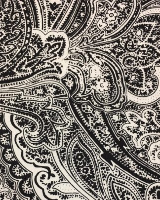 CLSCRFCALICO--BlkWhte Scarf Silk Calico - 34"