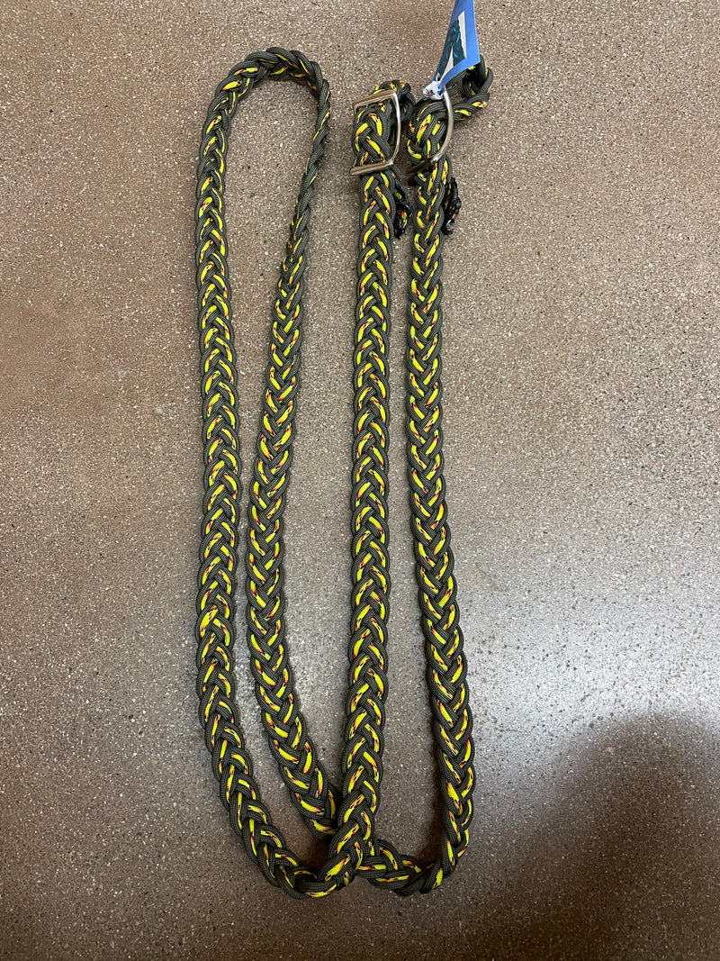 TKREINSLAUREN 9 Strand Braided Reins- 8ft Long