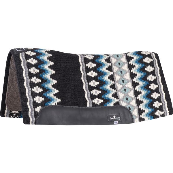 TKCR/BTFP-32x34-BlkSeaFm Saddle Pad Blanket Top 3/4" Felt Bottom