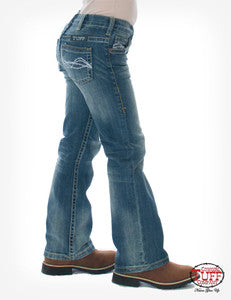 CLC01-GJDFMQ Jeans Girls "Don't Fence me in" Cowgirl Tuff