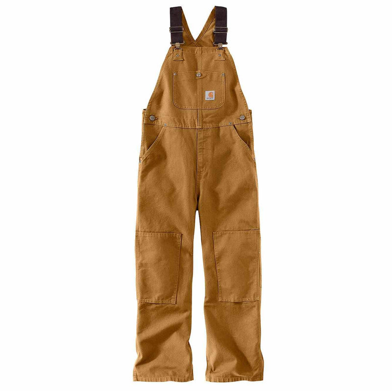 CLCM8620-10-Brown Carhartt Youth LINED Bib Coverall