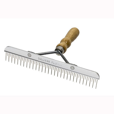 ACCOMB*W-FLU Comb Fluffer Aluminum w/Wood Handle