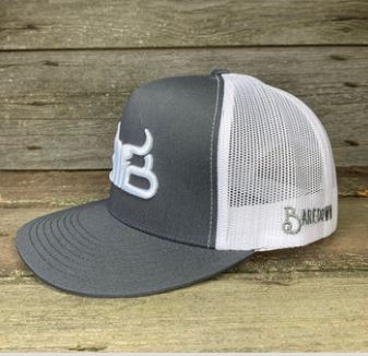 CLCAP2-O/S-Grey Baredown Cap- Flat