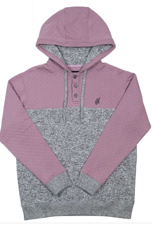 CLHH1202PLGY Ladies Hoodie "Jimmy" Quilted Pattern w/ Internal Phone Pocket