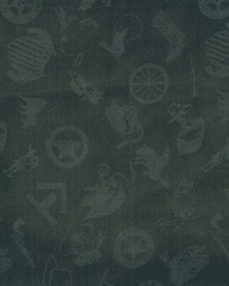 CLSCRFLOGO--Eucalypt Scarf 100% Silk Cowboy Logo