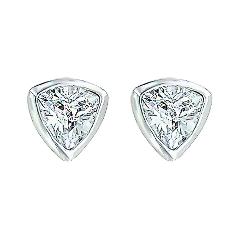 BGER3216 Montana Earrings Trillion CZ Solitaire