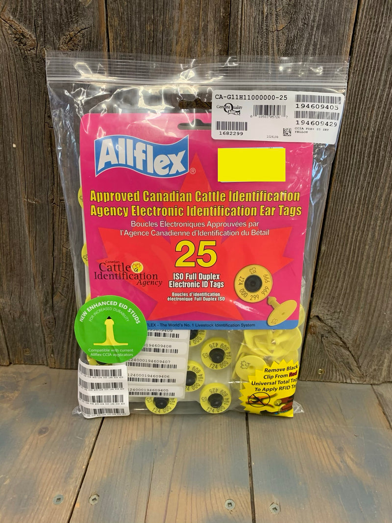 CCIA1 CCIA Allflex Tags 25/pkg