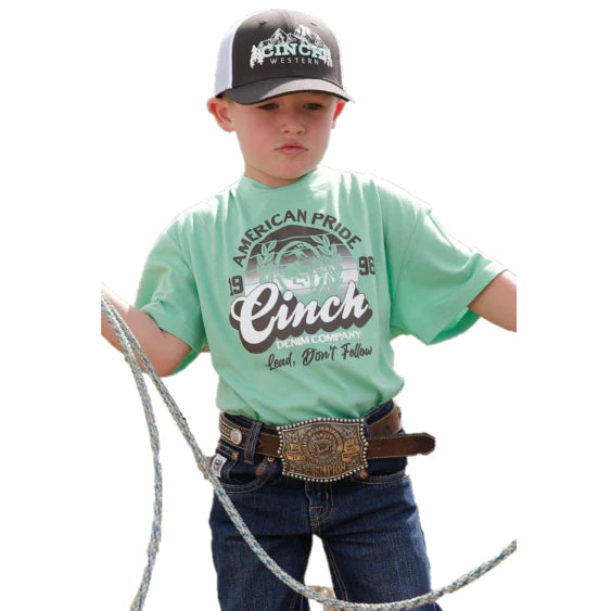 CLMTT671081 Cinch T Shirt Boys S/S "American Pride"