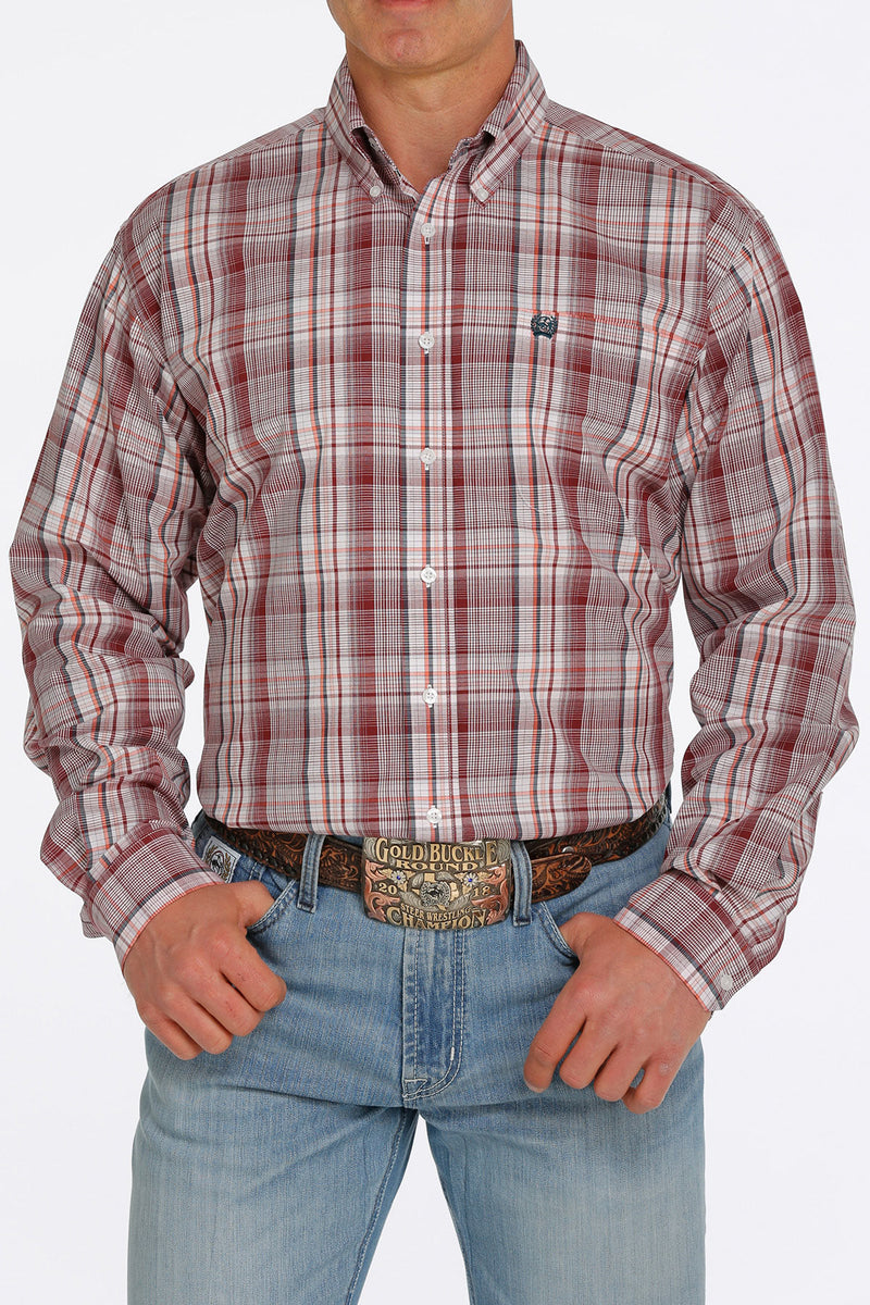 CLMTW1105391 Mens Cinch L/S Plaid