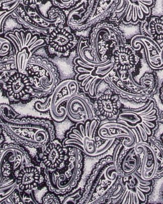 CLSCRFPAIS--SlvrSmok Scarf Silk Cowboy Paisley - 34"