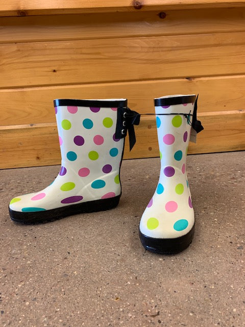 CL1302-1-PolkaDot Rubber Boots KIDS - Colored