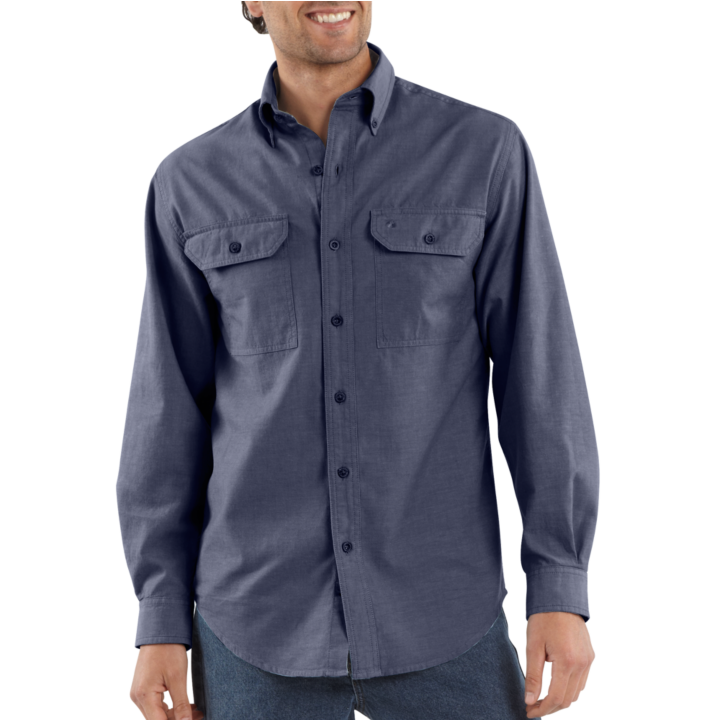 CL104368-XL-BKC Carhartt Mens Pocket L/S Shirt