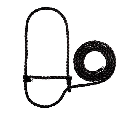 AC35-7900--BK Halter Rope Cattle - Black