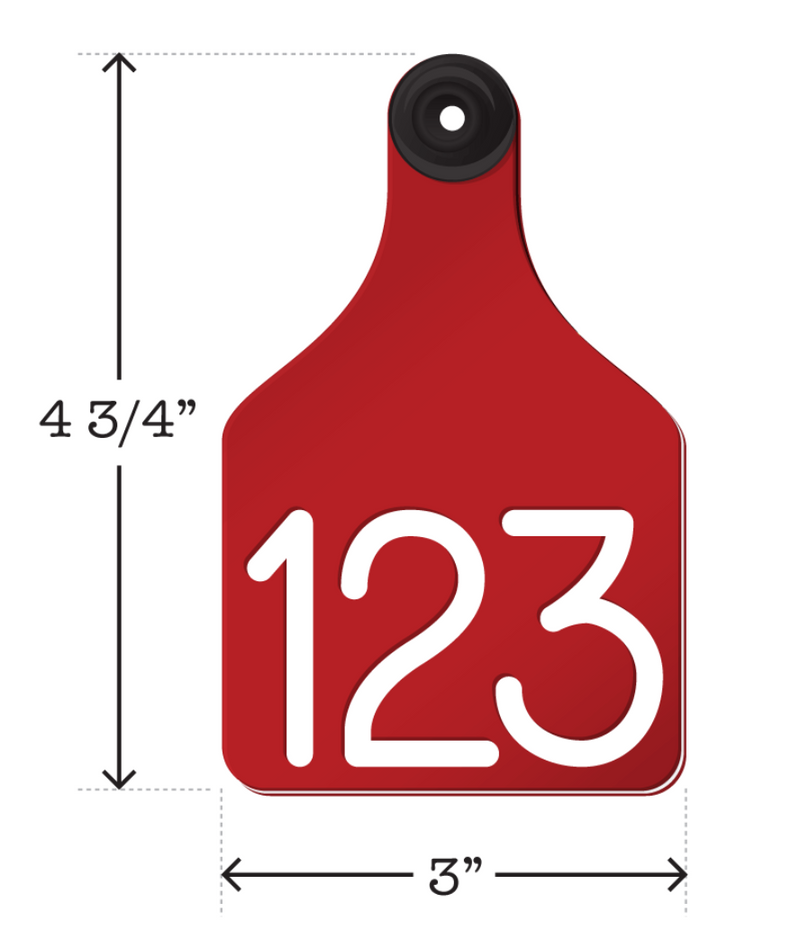 ACRTCOW2-Lg-Red/Wht Ritchey Cow Tags 25's (Red/White)