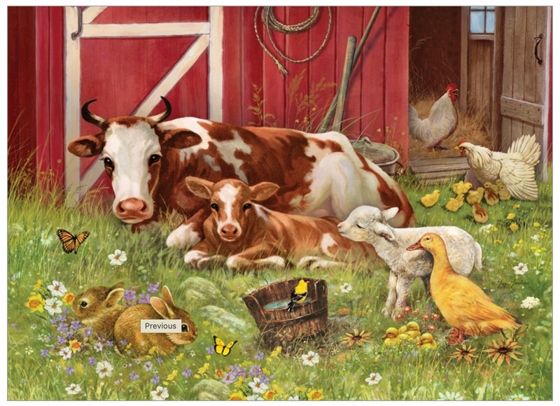 BG54630 Puzzle "Barnyard Babies" 350 Piece
