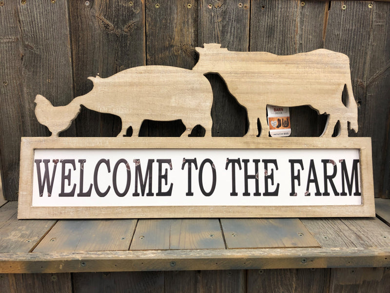 BGTJT87-1622 Decor - Welcome To The Farm Sign